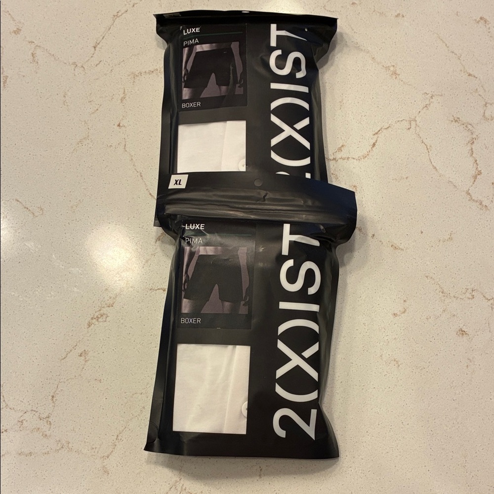 2xist White Pima Boxer Briefs - 2-Pack